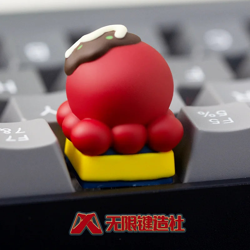 Octopus Burning Cute Keycaps Esc 1pcs Original Resin Cultural Creativity Personalized Customized Mechanical Keyboard Keycaps