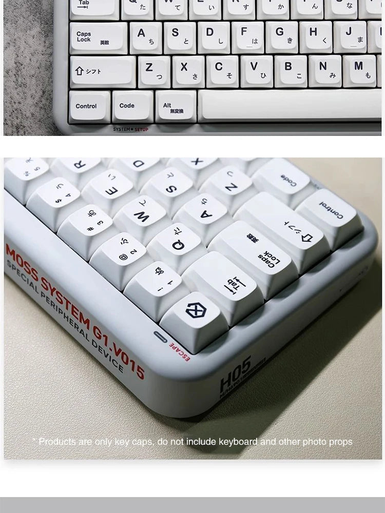K135 Minimalist White Keycap PBT Thermal Sublimation XDA Concise Japanese Korea Key Cap Adaptive Mechanical Keyboard Keycaps