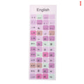 English Keyboard Sticker Makaron Color Keycap Key Caps Cover Stickers Desktop Computer Laptop Sticker
