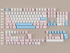 164 Keys Latte Coffee Keycaps Retro Brown Translucent keycaps Cherry Profile Double Shot PBT PC keycap For Mechanical Keyboard