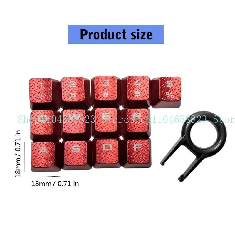 13Key Anti Slip Caps Mechanical Keyboard Keycaps Slip Proof with Backlights Enhances Typing and Gaming For K70 K95