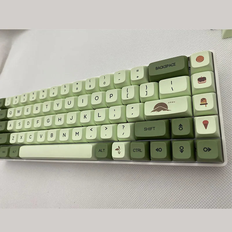 K135 Minimalist White Keycap PBT Thermal Sublimation XDA Concise Japanese Korea Key Cap Adaptive Mechanical Keyboard Keycaps