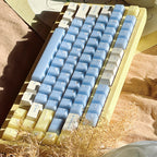 164 Keys Latte Coffee Keycaps Retro Brown Translucent keycaps Cherry Profile Double Shot PBT PC keycap For Mechanical Keyboard