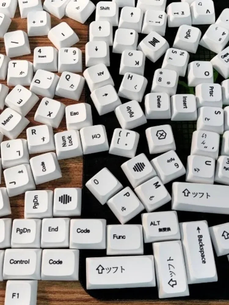 K135 Minimalist White Keycap PBT Thermal Sublimation XDA Concise Japanese Korea Key Cap Adaptive Mechanical Keyboard Keycaps